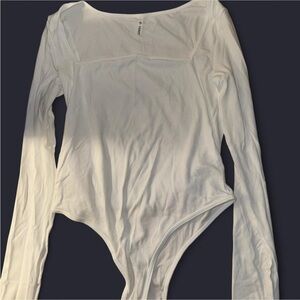 HALARA White Long Sleeve Bodysuit